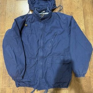 Vintage Brooks Brothees Blue Hooded Jacket small